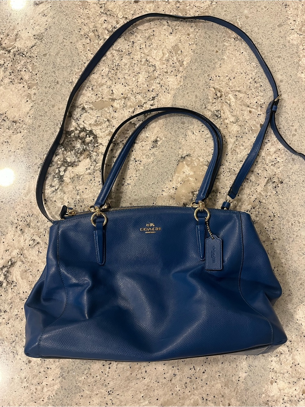 Coach New York Christie Blue Leather Handbag